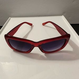 Red Framed Sunglasses, pre_owned